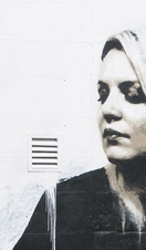 Portrait of a woman on a wall, Glasgow Mural Trail