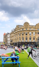 An outside shot of Grainger Town in Newcastle