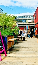 Shops housed in containers at SPARK in York