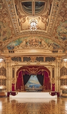 Grand interiors of Blackpool Tower Ballroom.