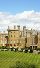 A long distance outdoor shot of Belvoir Castle