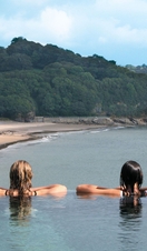Two women in a hydrotherapy pool at St Brides Spa Hotel