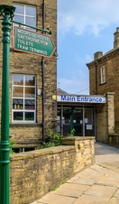 Pathway leading to museum entrance.