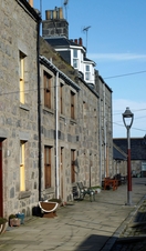 The old village of Footdee (Fittie) by the Harbour Entrance, Aberdeen