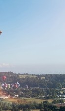 Hot air balloons in the sky