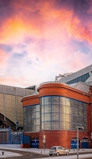 A panoramic view of the world famous Ibrox stadium which is home to Rangers football club.