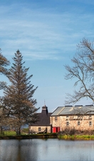 View of Glenmorangie Distillery and landscape
