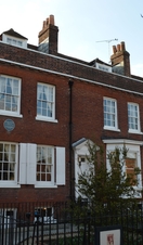 Exterior shot of a row of terraced houses