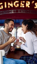 Couple at 'Ginger's Comfort Emprium' Afflecks Palace