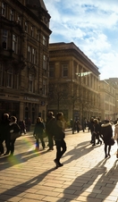 Shoppers on Buchanan Street in Glasgow