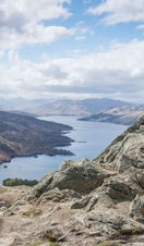 Loch Katrine seen from the summit of Ben A'an in The Trossachs