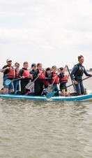 Children trying out rafting at Andrew Simpson Centre, Portsmouth.