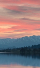 The Sun Sets Behind Ben Venue at the Western End of Loch Venachar