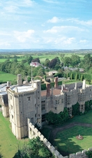 An overhead view of Thornbury Castle on the outskirts of Bristol
