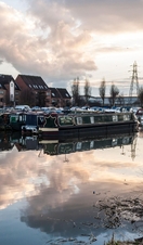 Boats docked at Nottingham Marina
