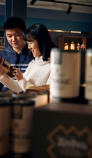 Couple visiting the Clydeside Distillery