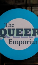 The logo for the Queer Emporium in Brighton