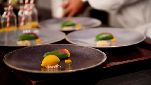 Food being prepared in a restaurant