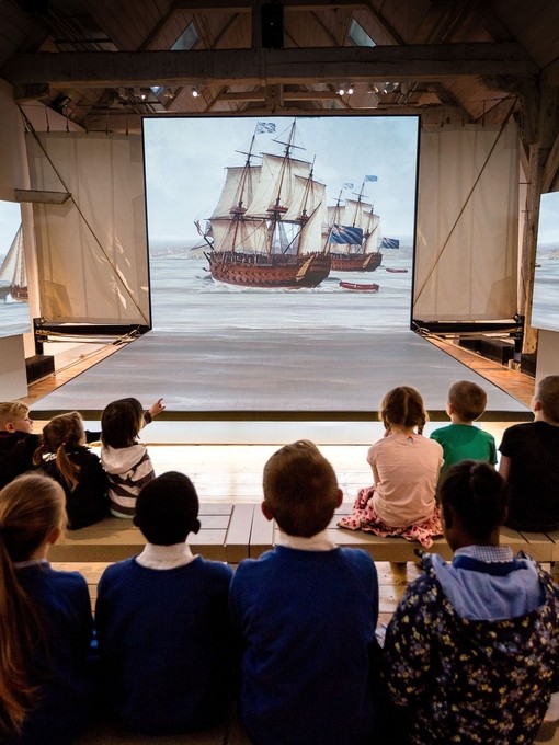 Children on a school visit at the Historic Dockyard Chatham