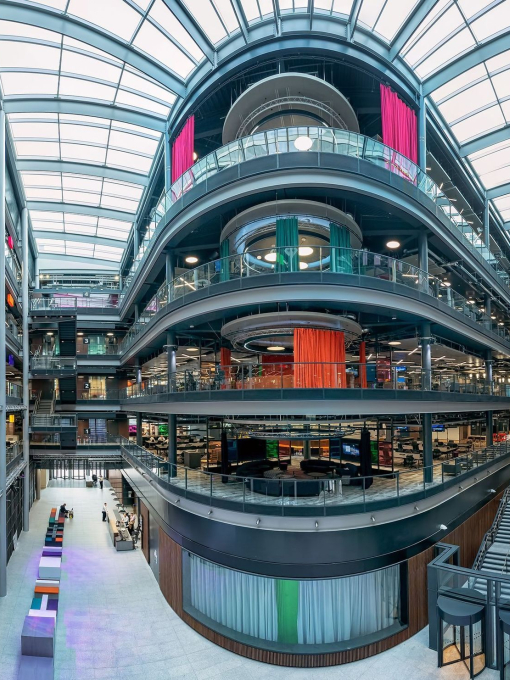 An inside view of the BBC Studios in Cardiff