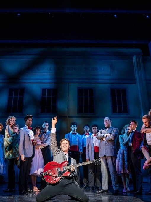 The cast of Back To The Future The Musical on stage in London
