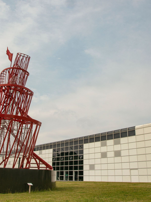 An art sculpture next to the Sainsbury Centre for Visual Arts in Norwich