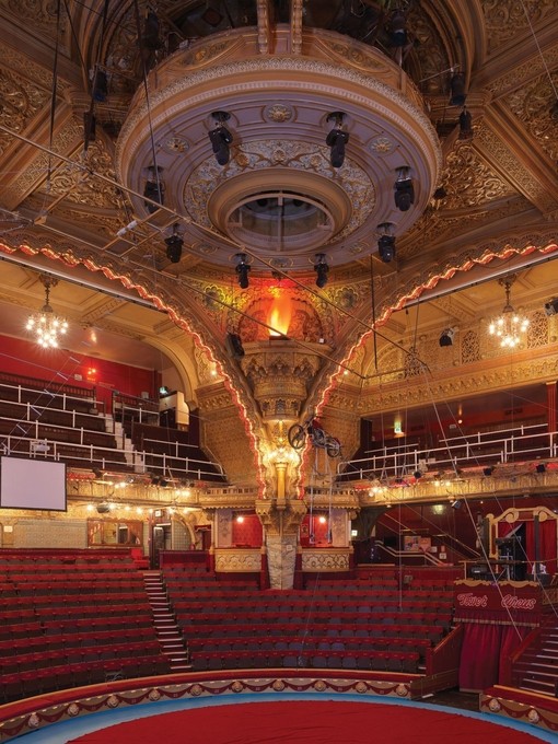Interior shot of the Circus in Blackpool Tower.