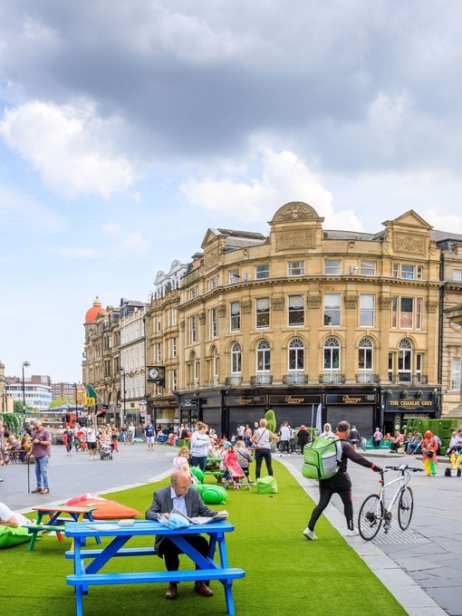 An outside shot of Grainger Town in Newcastle
