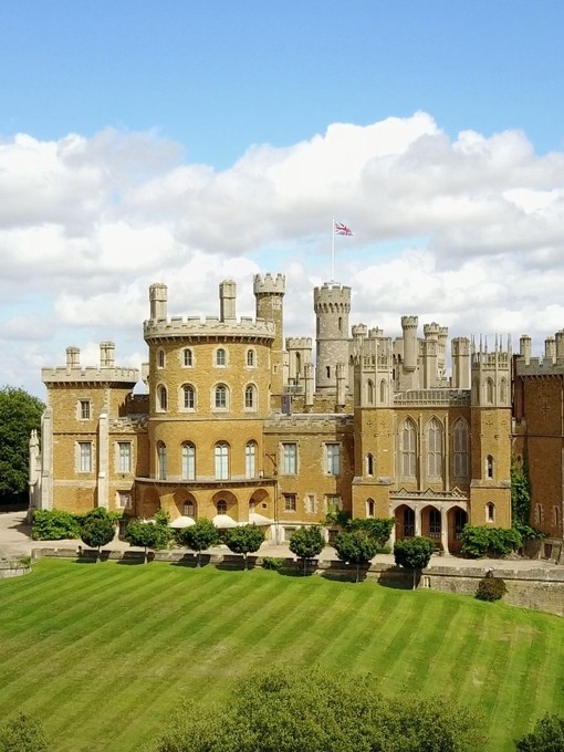 A long distance outdoor shot of Belvoir Castle
