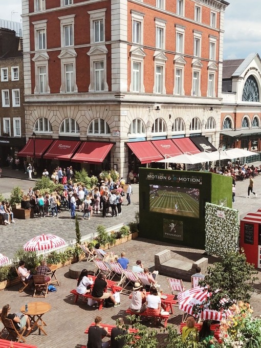 Wimbledon public viewing at Covent Garden