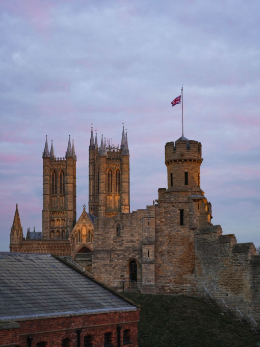 A shot of Lincoln Castle from the castle walk