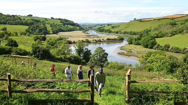 IMG_875_Coach House retreatants connect with the rewilding area at The Sharpham Trust 01