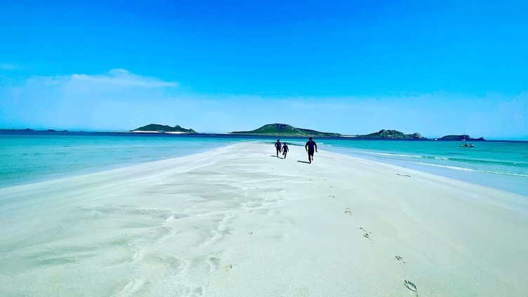 People on the beach, Isles of Scilly
