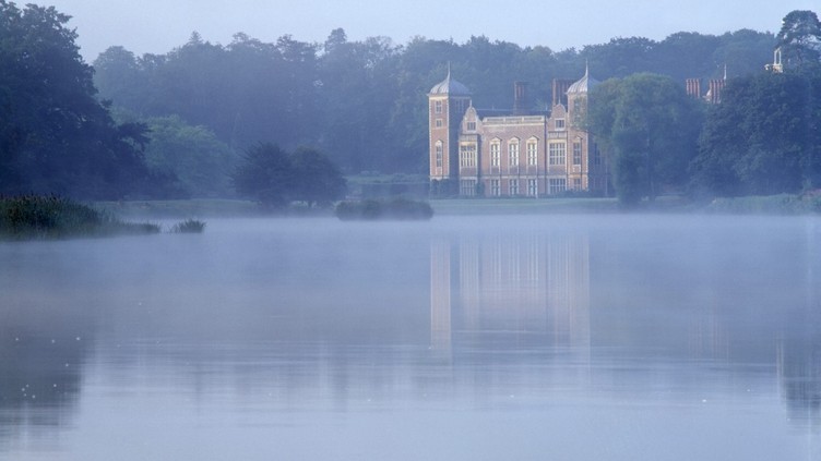 haunted caves uk Early morning on the Blickling Hall estate with the house reflected in the water of the lake, and a bluish mist all around