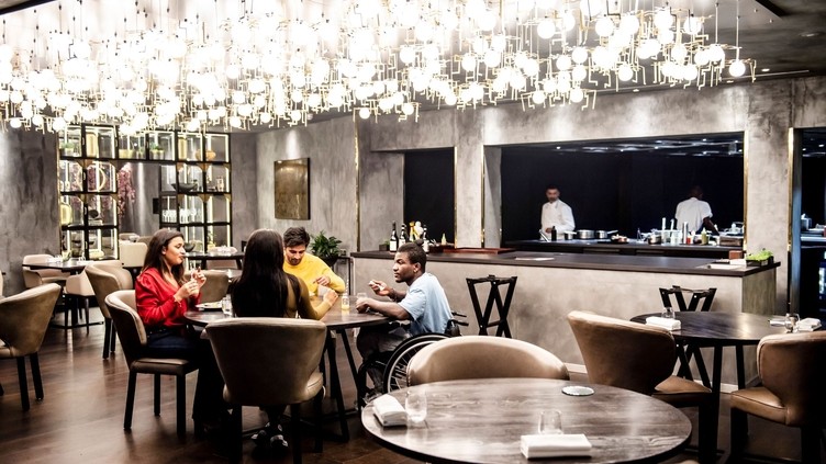 Inside the Opheem restaurant