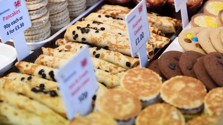 Images of pancakes and other sweet treats