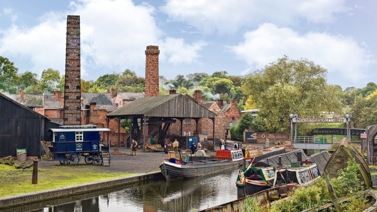 Boat Dock at The Black Country Living Museum in Dudley, West Midlands