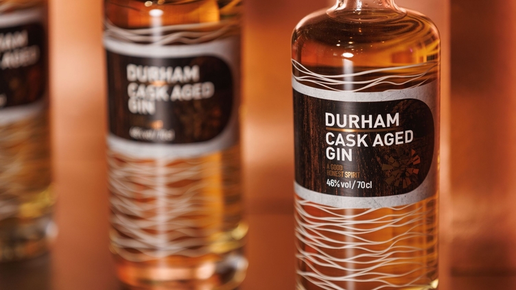 Bottles of Durham Cask Aged Gin in Durham Distillers