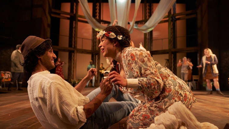 Actors on stage at the Royal Shakespeare Theatre in Stratford-upon-Avon
