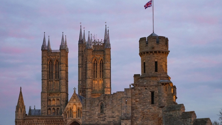 A shot of Lincoln Castle from the castle walk