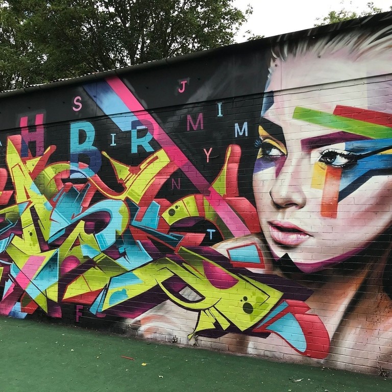Street art on a wall in Leicester