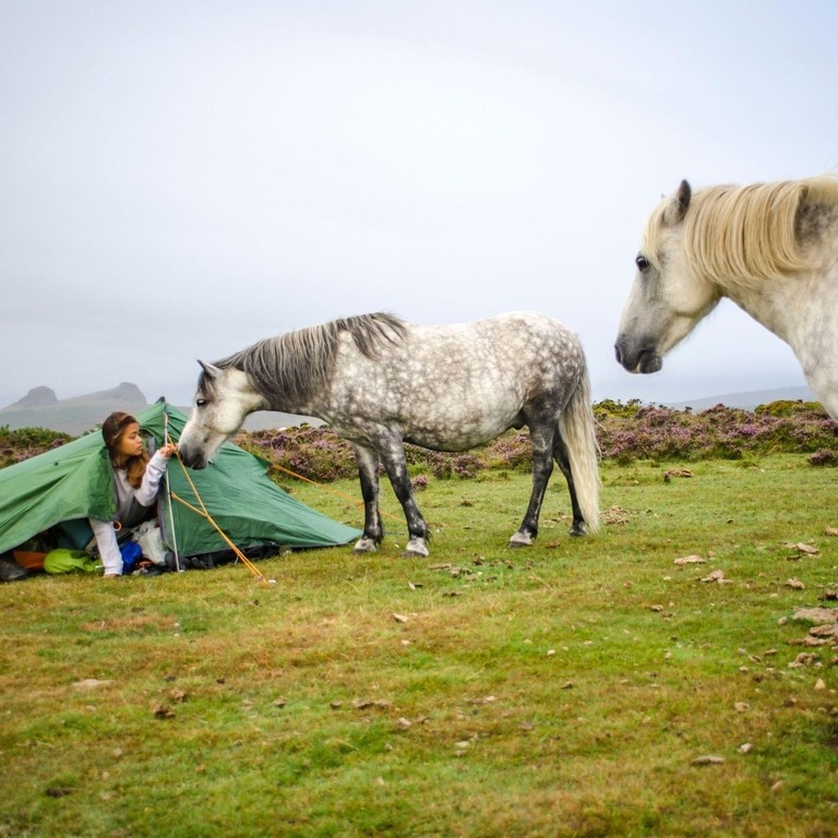 Wild camping on Dartmoor National Park- Devon -UK