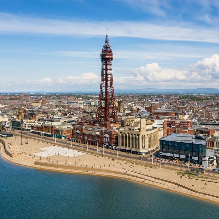 Blackpool seafront and Blackpool Tower.