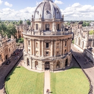 Aerial view of Radcliffe Camera in Oxford