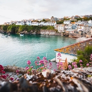 A coastal village scene 