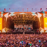 Mumford & Sons performing on the main stage of Latitude Festival