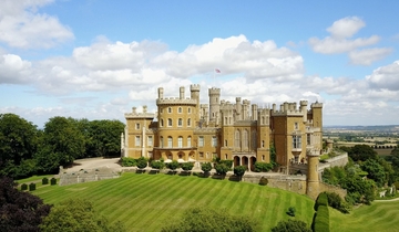 A long distance outdoor shot of Belvoir Castle