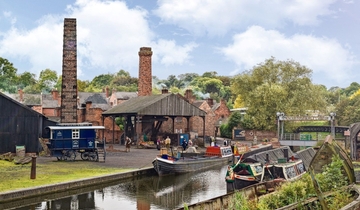 Boat Dock at The Black Country Living Museum in Dudley, West Midlands